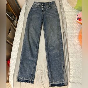 H&M Split Hem Straight Leg Jeans